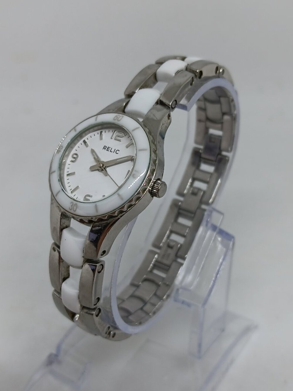 Relic by Fossil ZR11894 Women's 25mm White Resin S/Steel Quartz Watch